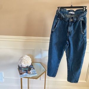 ZARA Denim Paperbag Style Jeans Size US4